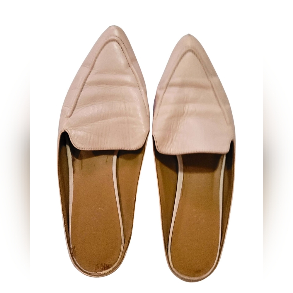 Franco Sarto Cream Flats Minimalist Loafers
